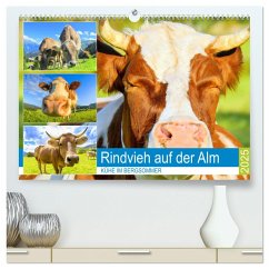 Rindvieh auf der Alm. Kühe im Bergsommer (hochwertiger Premium Wandkalender 2025 DIN A2 quer), Kunstdruck in Hochglanz - Calvendo;Hurley, Rose