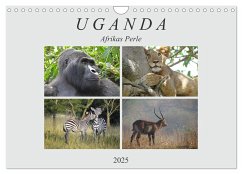 Afrikas Perle Uganda (Wandkalender 2025 DIN A4 quer), CALVENDO Monatskalender - Calvendo;Flori0