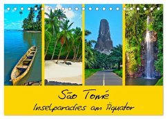 São Tomé - Inselparadies am Äquator (Tischkalender 2025 DIN A5 quer), CALVENDO Monatskalender - Calvendo;Plastron Pictures, Lost