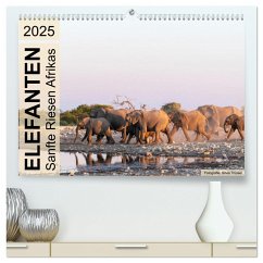 Elefanten - Sanfte Riesen Afrikas (hochwertiger Premium Wandkalender 2025 DIN A2 quer), Kunstdruck in Hochglanz - Calvendo;Trüssel, Silvia