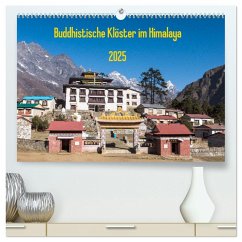 Buddhistische Klöster im Himalaya (hochwertiger Premium Wandkalender 2025 DIN A2 quer), Kunstdruck in Hochglanz