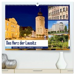 Das Herz der Lausitz Görlitz - Bautzen - Cottbus - Lübbenau (hochwertiger Premium Wandkalender 2025 DIN A2 quer), Kunstdruck in Hochglanz - Calvendo;boeTtchEr, U