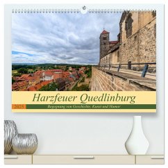 Harzfeuer Quedlinburg (hochwertiger Premium Wandkalender 2025 DIN A2 quer), Kunstdruck in Hochglanz