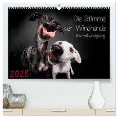 Die Stimme der Windhunde (hochwertiger Premium Wandkalender 2025 DIN A2 quer), Kunstdruck in Hochglanz - Calvendo;Gier, Marcus