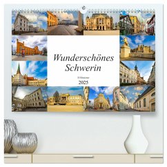 Wunderschönes Schwerin (hochwertiger Premium Wandkalender 2025 DIN A2 quer), Kunstdruck in Hochglanz