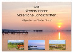 Niedersachsen - Malerische Landschaften (Wandkalender 2025 DIN A2 quer), CALVENDO Monatskalender - Calvendo;Bienert, Christine