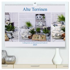 Alte Terrinen Lieblingsstücke aus Deutschland und Frankreich (hochwertiger Premium Wandkalender 2025 DIN A2 quer), Kunstdruck in Hochglanz