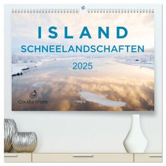 ISLAND - Schneelandschaften (hochwertiger Premium Wandkalender 2025 DIN A2 quer), Kunstdruck in Hochglanz - Calvendo;Wiens, Claudia