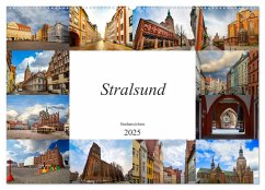 Stralsund Stadtansichten (Wandkalender 2025 DIN A2 quer), CALVENDO Monatskalender