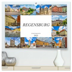 Regensburg Stadtansichten (hochwertiger Premium Wandkalender 2025 DIN A2 quer), Kunstdruck in Hochglanz