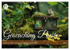 Geocaching Poesie (Wandkalender 2025 DIN A2 quer), CALVENDO Monatskalender