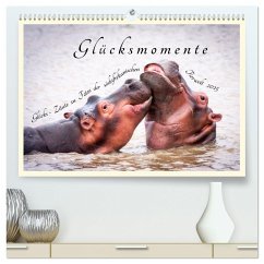 Glücksmomente Glücks-Zitate zu Fotos der großartigen südafrikanischen Tierwelt (hochwertiger Premium Wandkalender 2025 DIN A2 quer), Kunstdruck in Hochglanz - Calvendo;Innere Stärke, Lebensfreude