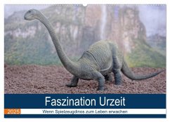 Faszination Urzeit - wenn Spielzeugdinos zum Leben erwachen (Wandkalender 2025 DIN A2 quer), CALVENDO Monatskalender