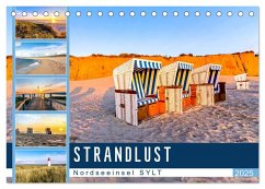 STRANDLUST Nordseeinsel Sylt (Tischkalender 2025 DIN A5 quer), CALVENDO Monatskalender