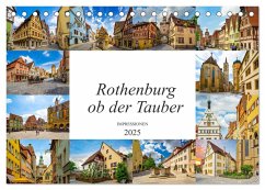 Rothenburg ob der Tauber Impressionen (Tischkalender 2025 DIN A5 quer), CALVENDO Monatskalender
