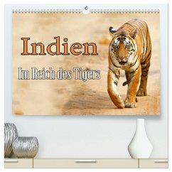 Indien - Im Reich des Tigers (hochwertiger Premium Wandkalender 2025 DIN A2 quer), Kunstdruck in Hochglanz - Calvendo;Schütter, Stefan