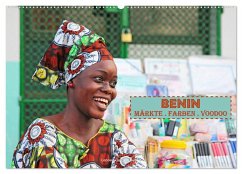 Benin Märkte Farben Voodoo (Wandkalender 2025 DIN A2 quer), CALVENDO Monatskalender