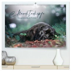 Charakterköpfe - Herzenshunde im Portrait (hochwertiger Premium Wandkalender 2025 DIN A2 quer), Kunstdruck in Hochglanz