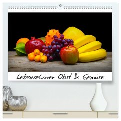 Lebenselixier Obst und Gemüse (hochwertiger Premium Wandkalender 2025 DIN A2 quer), Kunstdruck in Hochglanz