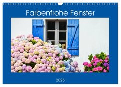 Farbenfrohe Fenster (Wandkalender 2025 DIN A3 quer), CALVENDO Monatskalender - Calvendo;Schmidt, Brinja