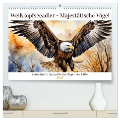 Weißkopfseeadler - Majestätische Vögel (hochwertiger Premium Wandkalender 2025 DIN A2 quer), Kunstdruck in Hochglanz