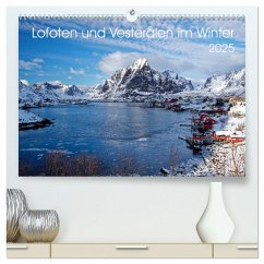 Lofoten und Vesterålen im Winter (hochwertiger Premium Wandkalender 2025 DIN A2 quer), Kunstdruck in Hochglanz