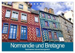 Normandie und Bretagne-faszinierend abwechslungsreich (Tischkalender 2025 DIN A5 quer), CALVENDO Monatskalender - Calvendo;B-B Müller, Christine