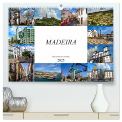 Madeira Die Stadt Funchal (hochwertiger Premium Wandkalender 2025 DIN A2 quer), Kunstdruck in Hochglanz