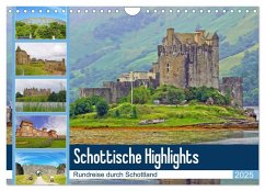 Schottische Highlights Rundreise durch Schottland (Wandkalender 2025 DIN A4 quer), CALVENDO Monatskalender