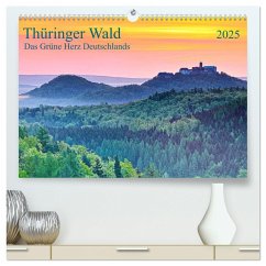 Thüringer Wald Das Grüne Herz Deutschlands (hochwertiger Premium Wandkalender 2025 DIN A2 quer), Kunstdruck in Hochglanz