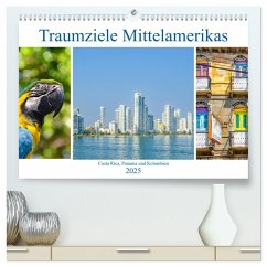 Traumziele Mittelamerikas - Costa Rica, Panama und Kolumbien (hochwertiger Premium Wandkalender 2025 DIN A2 quer), Kunstdruck in Hochglanz - Calvendo;Schwarze, Nina