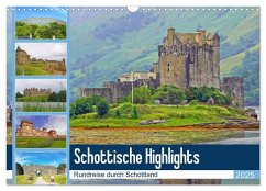 Schottische Highlights Rundreise durch Schottland (Wandkalender 2025 DIN A3 quer), CALVENDO Monatskalender