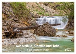 Wasserfälle, Klamme und Tobel in den bayerischen Alpen (Wandkalender 2025 DIN A2 quer), CALVENDO Monatskalender - Calvendo;Jank, Robert