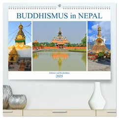 BUDDHISMUS in NEPAL (hochwertiger Premium Wandkalender 2025 DIN A2 quer), Kunstdruck in Hochglanz