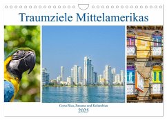 Traumziele Mittelamerikas - Costa Rica, Panama und Kolumbien (Wandkalender 2025 DIN A4 quer), CALVENDO Monatskalender - Calvendo;Schwarze, Nina