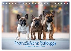 Französische Bulldogge - Clowns auf vier Pfoten (Tischkalender 2025 DIN A5 quer), CALVENDO Monatskalender