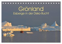 Grönland: Eisberge in der Disko Bucht (Tischkalender 2025 DIN A5 quer), CALVENDO Monatskalender