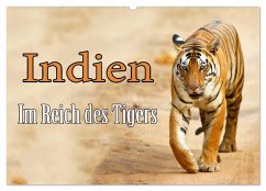 Indien - Im Reich des Tigers (Wandkalender 2025 DIN A2 quer), CALVENDO Monatskalender
