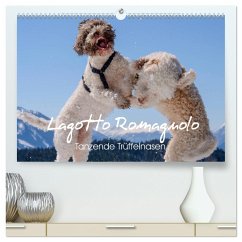 Lagotto Romagnolo Tanzende Trüffelnasen (hochwertiger Premium Wandkalender 2025 DIN A2 quer), Kunstdruck in Hochglanz