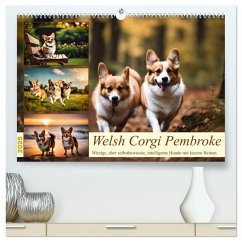 Welsh Corgi Pembroke (hochwertiger Premium Wandkalender 2025 DIN A2 quer), Kunstdruck in Hochglanz - Calvendo;Kleemann, Claudia