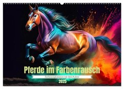 Pferde im Farbenrausch (Wandkalender 2025 DIN A2 quer), CALVENDO Monatskalender - Calvendo;Verena Scholze, Fotodesign