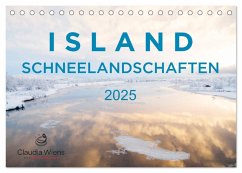 ISLAND - Schneelandschaften (Tischkalender 2025 DIN A5 quer), CALVENDO Monatskalender - Calvendo;Wiens, Claudia