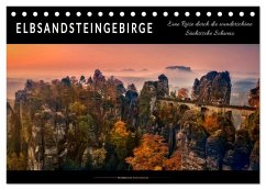 Elbsandsteingebirge - eine Reise durch die wunderschöne Sächsische Schweiz (Tischkalender 2025 DIN A5 quer), CALVENDO Monatskalender