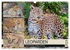 Leoparden. Geschmeidig, kräftig und klug (Wandkalender 2025 DIN A3 quer), CALVENDO Monatskalender