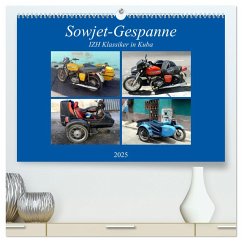 Sowjet-Gespanne - IZH Klassiker in Kuba (hochwertiger Premium Wandkalender 2025 DIN A2 quer), Kunstdruck in Hochglanz