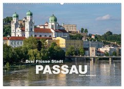 Drei Flüsse Stadt Passau (Wandkalender 2025 DIN A2 quer), CALVENDO Monatskalender