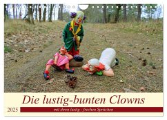 Die lustig-bunten Clowns (Wandkalender 2025 DIN A4 quer), CALVENDO Monatskalender - Calvendo;Junghanns, Konstanze