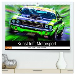Kunst trifft Motorsport (hochwertiger Premium Wandkalender 2025 DIN A2 quer), Kunstdruck in Hochglanz - Calvendo;Glineur, Jean-Louis