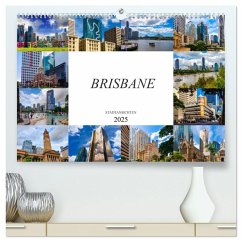 Brisbane Stadtansichten (hochwertiger Premium Wandkalender 2025 DIN A2 quer), Kunstdruck in Hochglanz