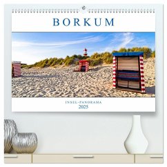 Borkum Inselpanorama (hochwertiger Premium Wandkalender 2025 DIN A2 quer), Kunstdruck in Hochglanz - Calvendo;Dreegmeyer, Andrea